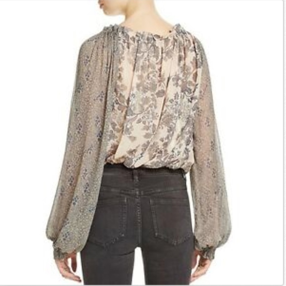 Free People Hendrix Floral Print Shear Blouse - Picture 2 of 7